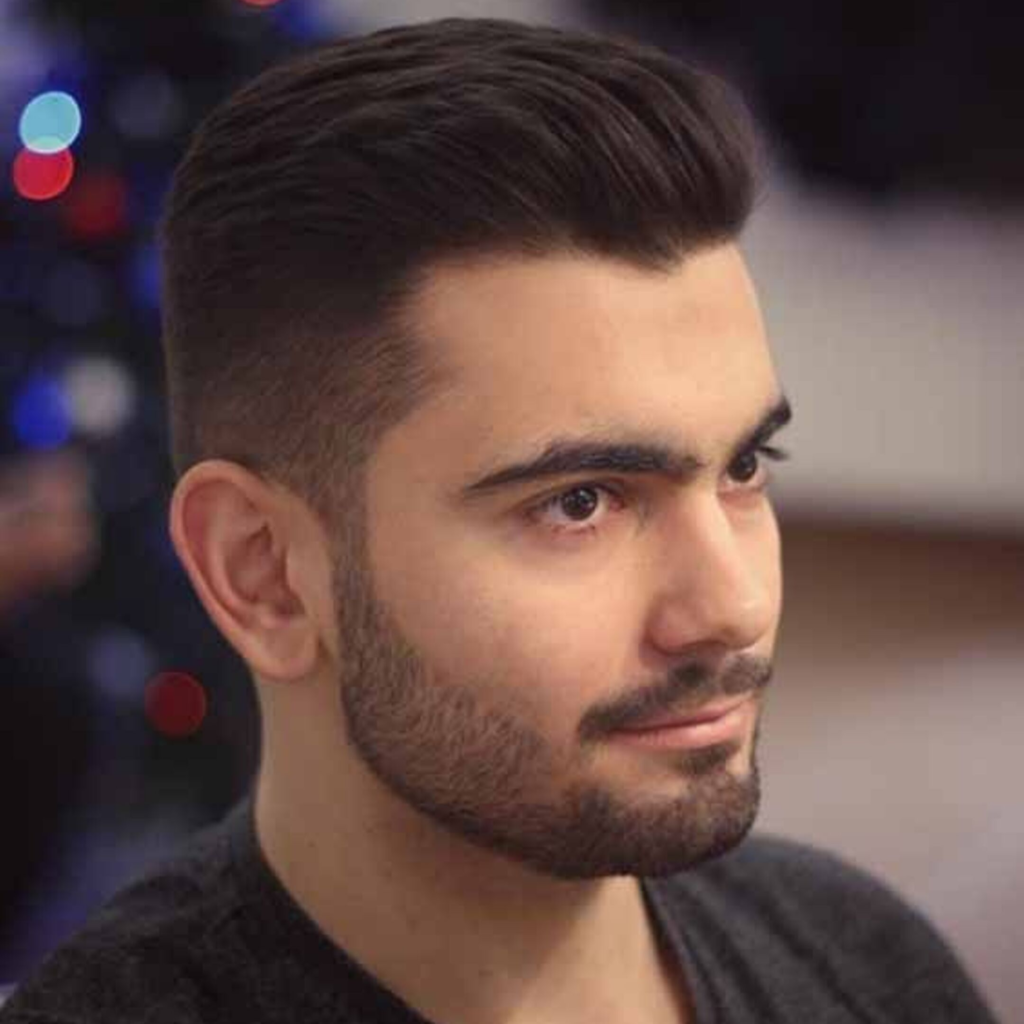 corte de cabelo masculino topete pra tras