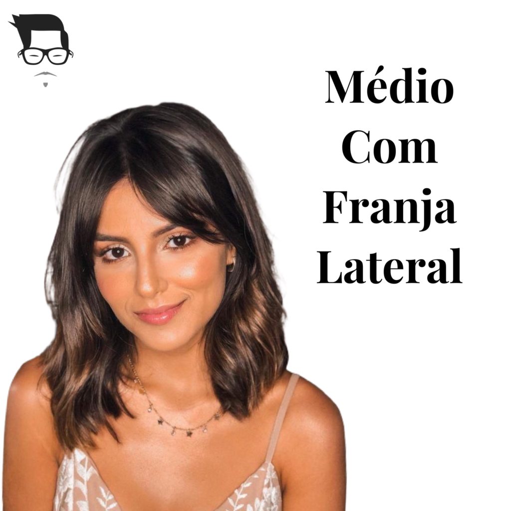 corte de cabelo feminino desfiado
médio com franja lateral