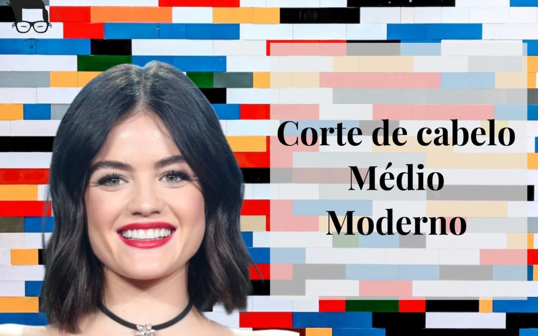 Corte de cabelo médio moderno.