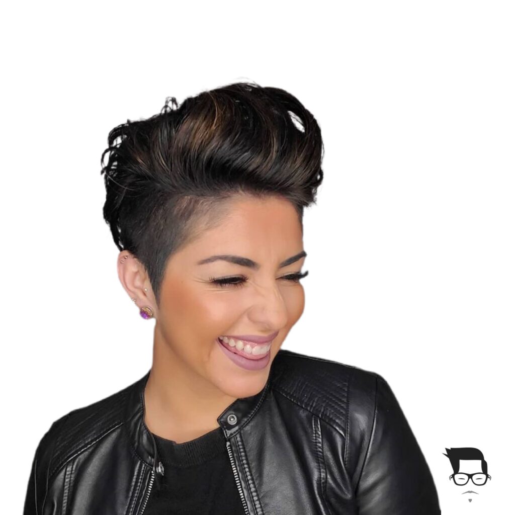 corte de cabelo curto feminino
shaved com topete