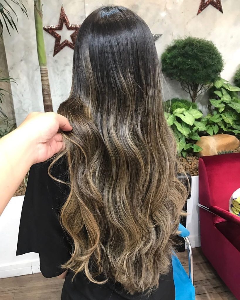 tons de cabelo - castanho iluminado