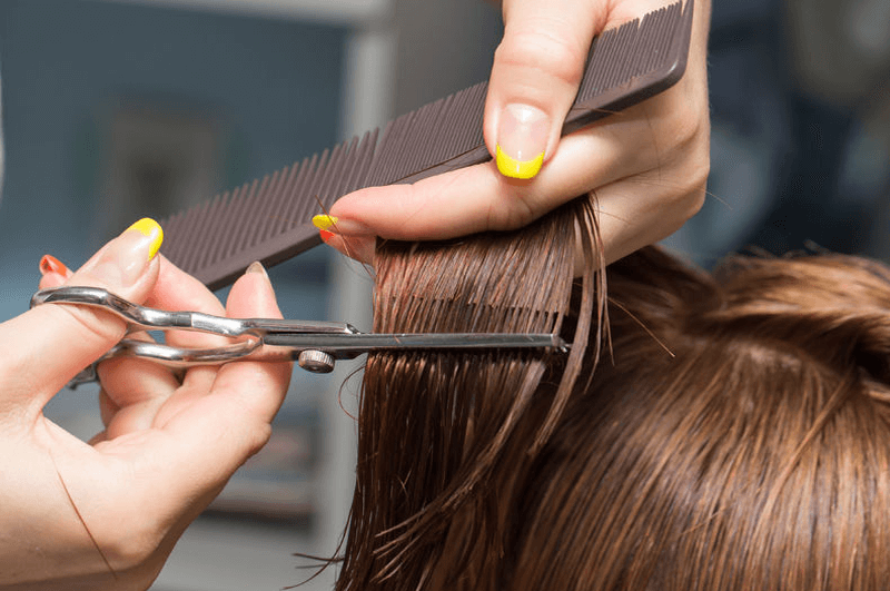 Salão de beleza para cabelos secos