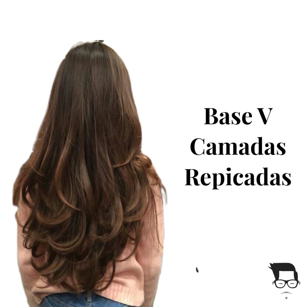 cabelo feminino longo repicado base v