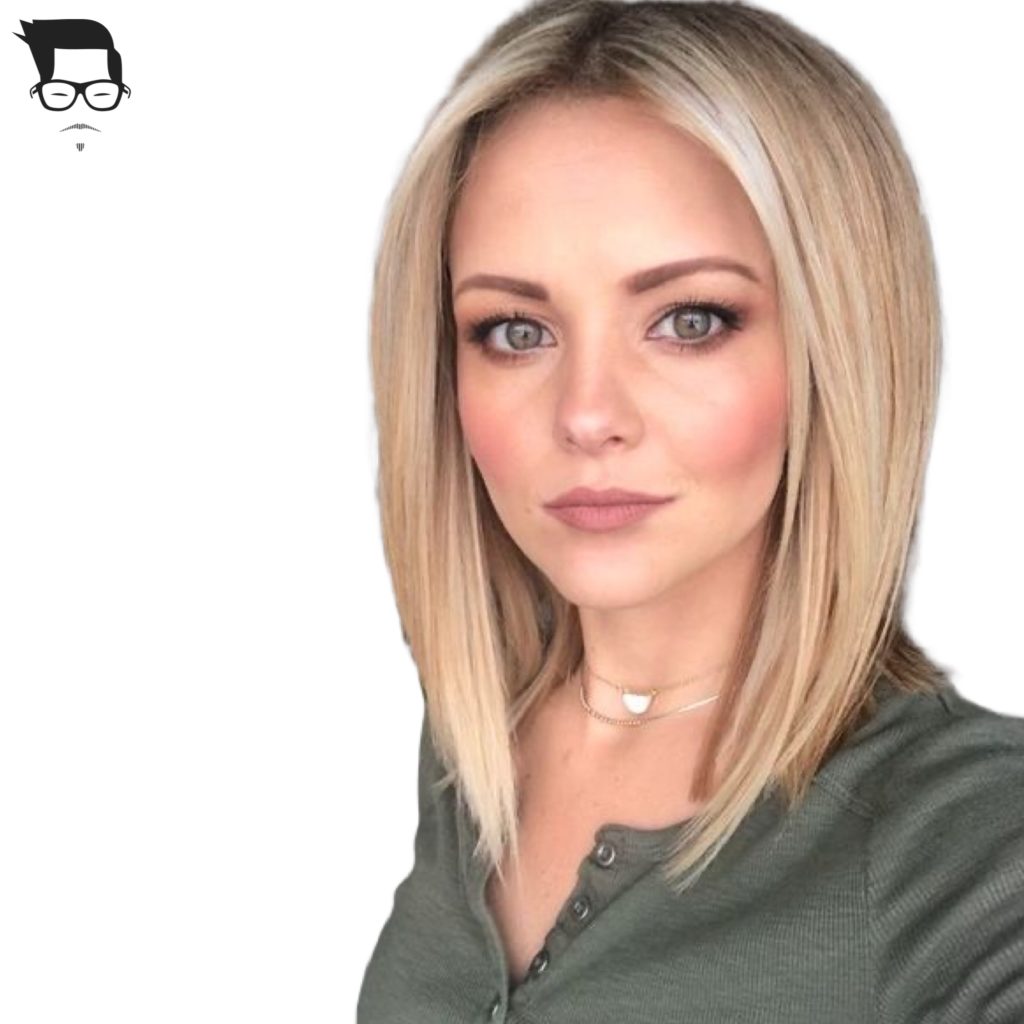 corte de cabelo médio reto feminino